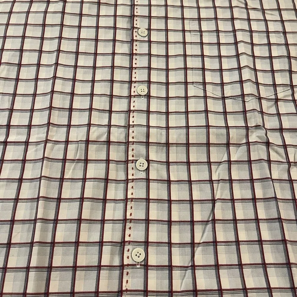 Cubavera Shirt Mens Size XL Plaid Multicolored Button Down Short Sleeve‎ Pockets